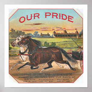 Our Pride Vintage Winning Race Horse Poster
