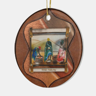 Our rainbow nation ceramic tree decoration