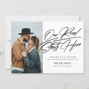 Our Road Starts Here Photo Engagement Announcement