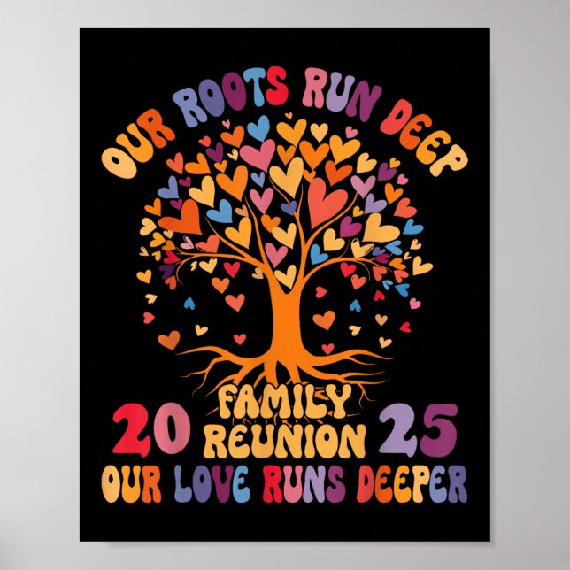 Our Roots Run Deep Our Love Runs Deeper Family Reu Poster (Front)