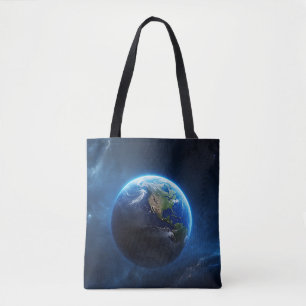 Our Sapphire Home in Space Tote Bag