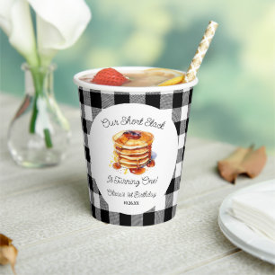 Our Short Stack Pancakes Breakfast Birthday Party Paper Cups