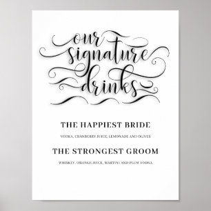 Our Signature Drinks Wedding Bar Sign