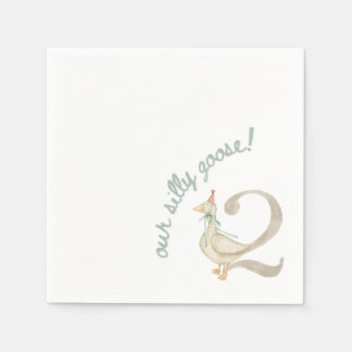 Our Silly Goose 2nd Birthday Napkin