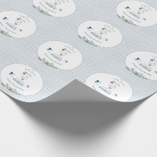 Our Silly Goose Birthday Any Age Blue Wrapping Paper