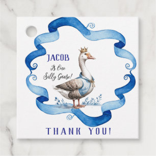 Our Silly Goose Is Turning One Birthday Guestbook Favour Tags