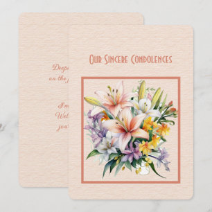 Our Sincere Condolences Note Card