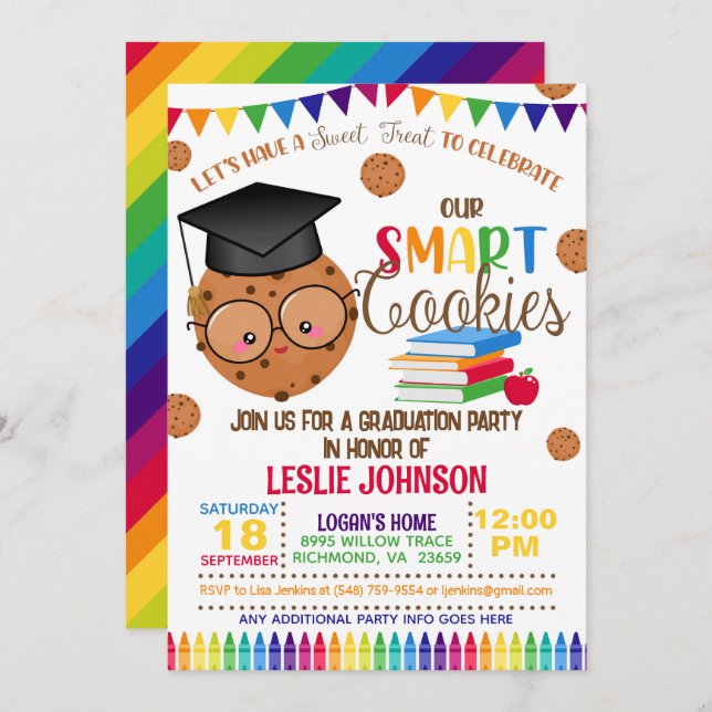 Our Smart Cookies Graduation Invitation (Front/Back)