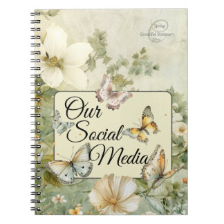 Our Social Media Cottage Chic Meadow Wildflowers Notebook