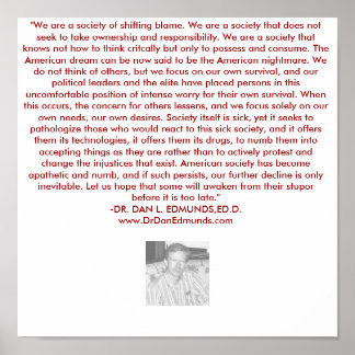 OUR SOCIETY IN DISTRESS POSTER