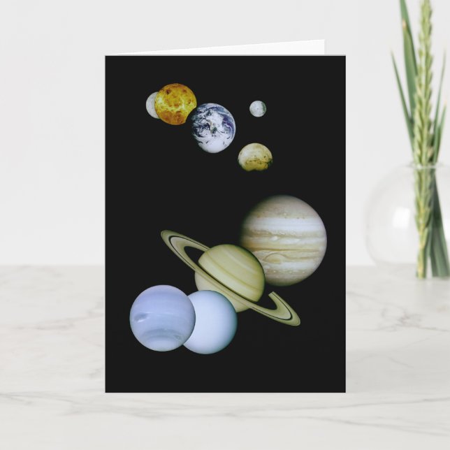 Our Solar System Astronomy Greeting Card (Front)