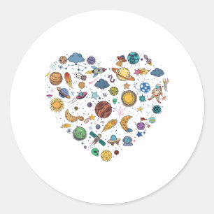 Our Solar System planet, Science Education Space k Classic Round Sticker
