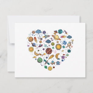 Our Solar System planet, Science Education Space k Holiday Card