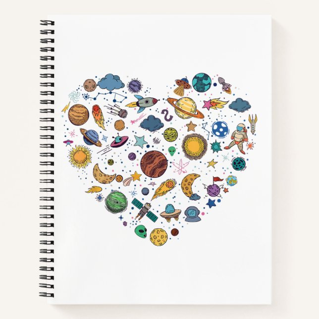Our Solar System planet, Science Education Space k Notebook (Front)
