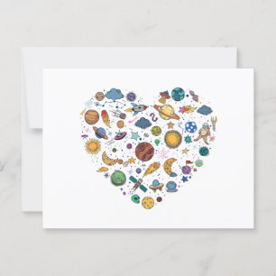 Our Solar System planet, Science Education Space k Postcard