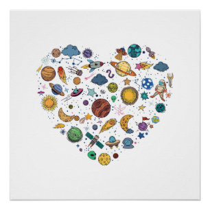 Our Solar System planet, Science Education Space k Poster