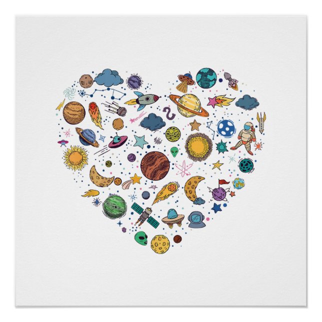 Our Solar System planet, Science Education Space k Poster (Front)
