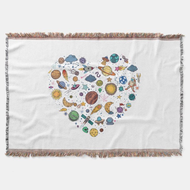 Our Solar System planet, Science Education Space k Throw Blanket (Front)