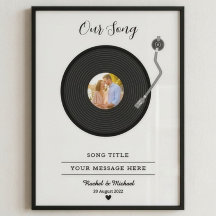 Our Song Custom Couple Photo Anniversary Gift
