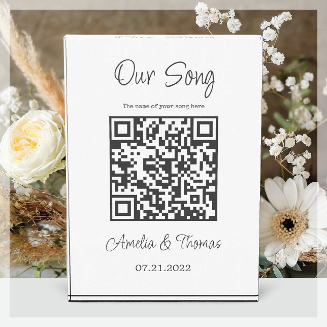 Our Song Custom QR Code |  Keepsake  Photo Block (Creator Uploaded)