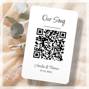 Our Song QR Code   Personalised Keepsake  Magnet