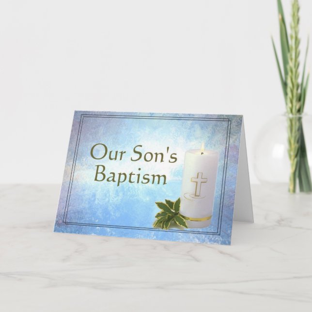 Our Son's Baptism Card (Front)