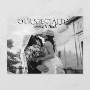Our Special Day Romantic Couple Photo Postcard