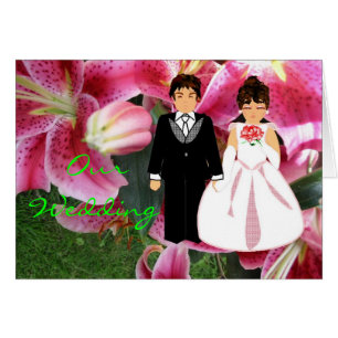 "Our Spring Wedding" Pink Lillies Card