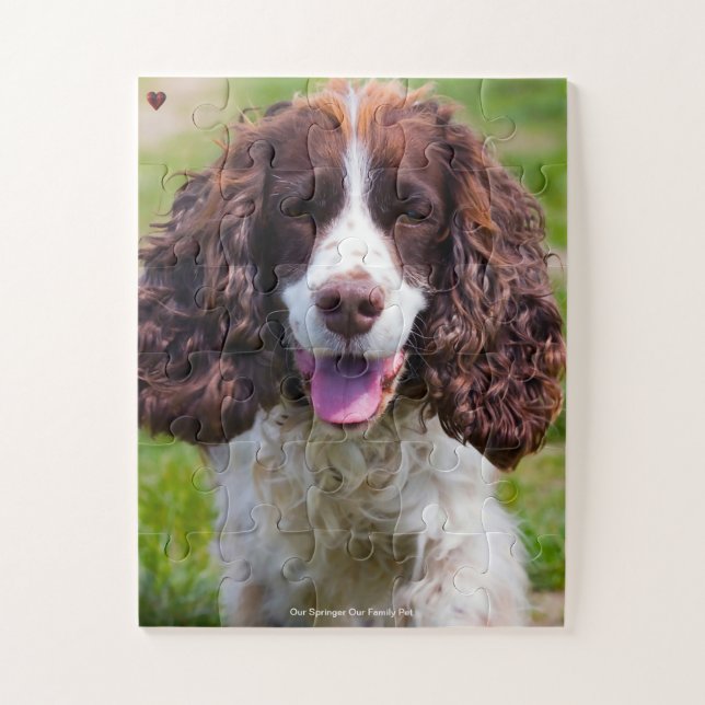 Our Springer Dog Our Family Pet Jigsaw Puzzle (Vertical)