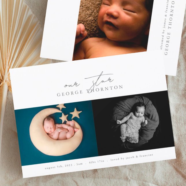our star baby photo collage birth  announcement (Creator Uploaded)