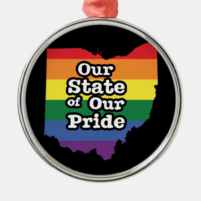Our State of Our Pride | Ohio Metal Tree Decoration (Front)