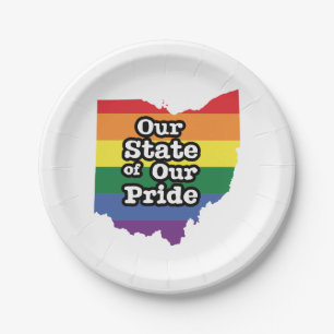 Our State of Our Pride Ohio Paper Plate