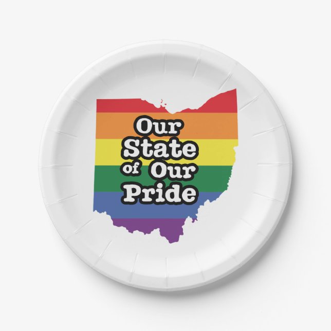 Our State of Our Pride | Ohio Paper Plate (Front)