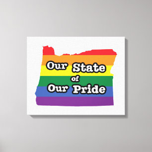 Our State of Our Pride Oregon Canvas Print