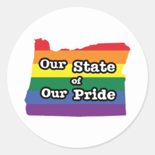 Our State of Our Pride Oregon Classic Round Sticker