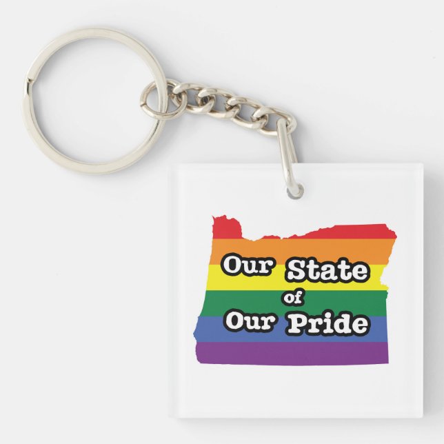 Our State of Our Pride | Oregon Key Ring (Front)