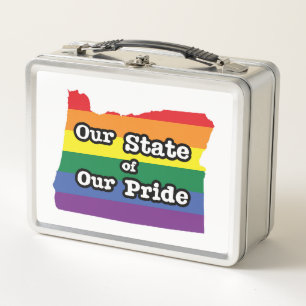 Our State of Our Pride Oregon Metal Lunch Box