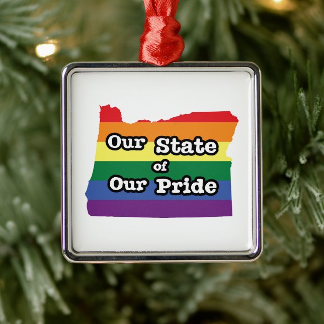 Our State of Our Pride | Oregon Metal Tree Decoration (Tree)