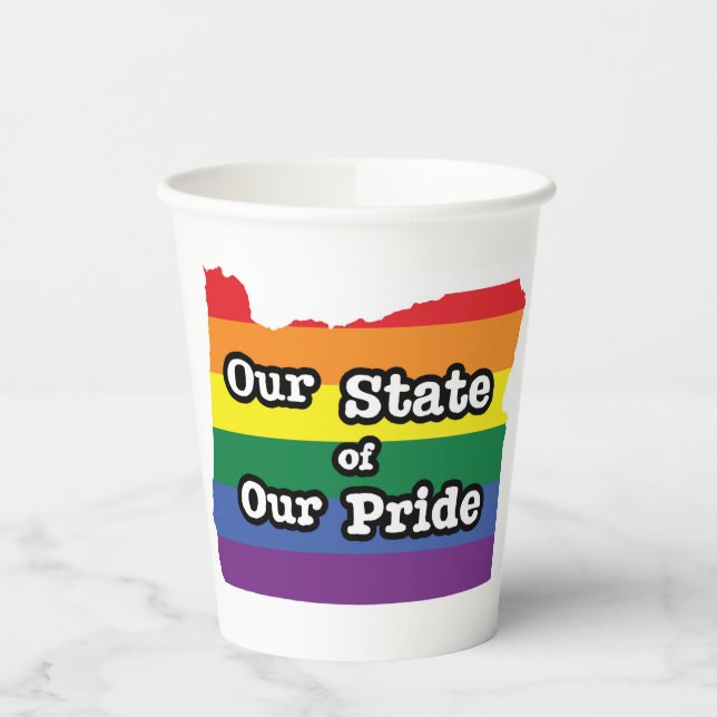 Our State of Our Pride | Oregon Paper Cups (Left)