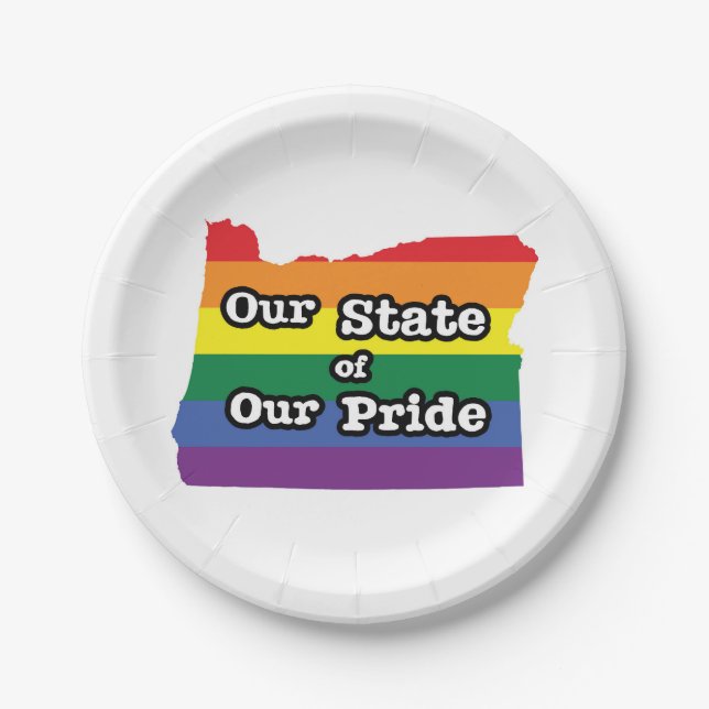 Our State of Our Pride | Oregon Paper Plate (Front)