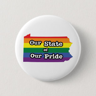 Our State of Our Pride Pennsylvania 6 Cm Round Badge