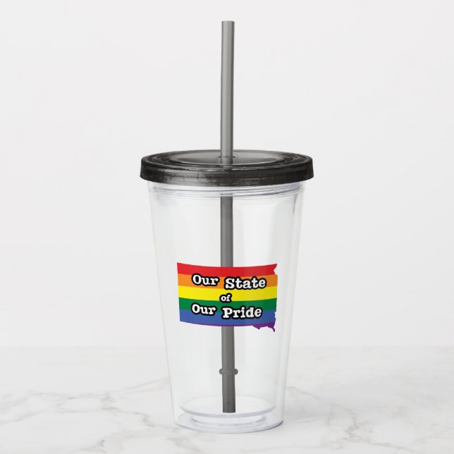 Our State of Our Pride | South Dakota Acrylic Tumbler (Front)
