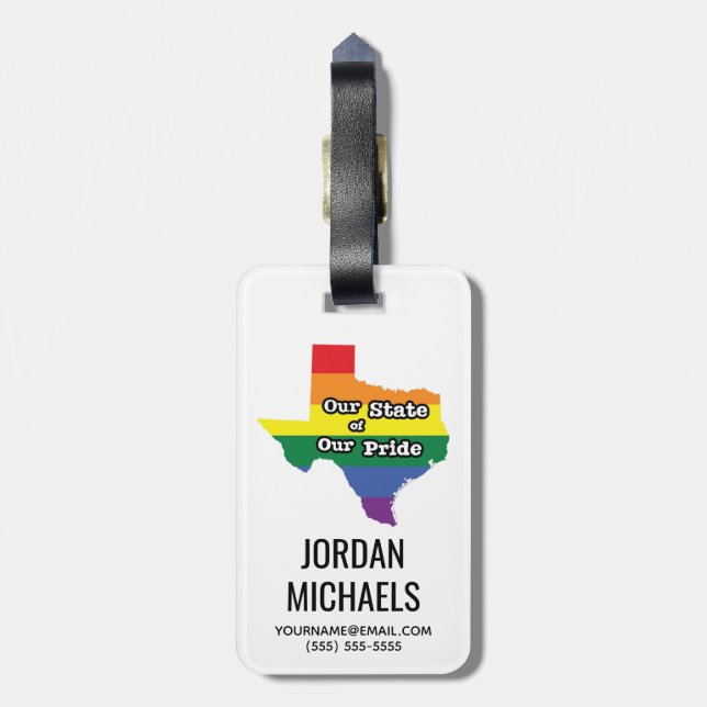 Our State of Our Pride | Texas Luggage Tag (Back Vertical)