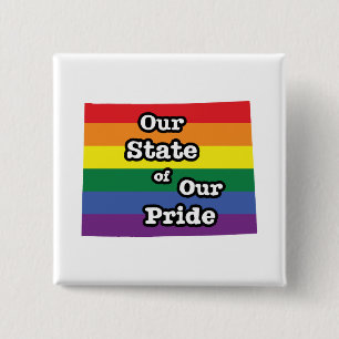 Our State of Our Pride Wyoming 15 Cm Square Badge