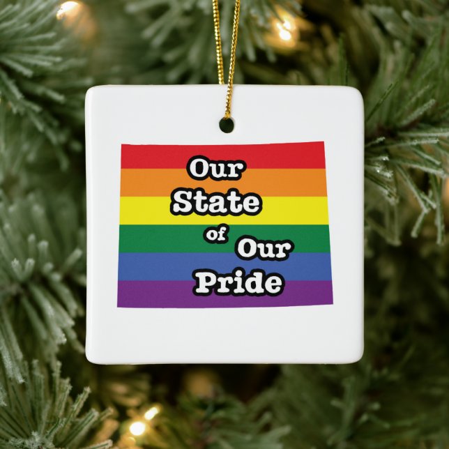 Our State of Our Pride | Wyoming Ceramic Ornament (Tree)