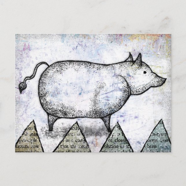 Our Stoic Pig Postcard (Front)