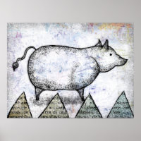Our Stoic Pig Poster Wall Art