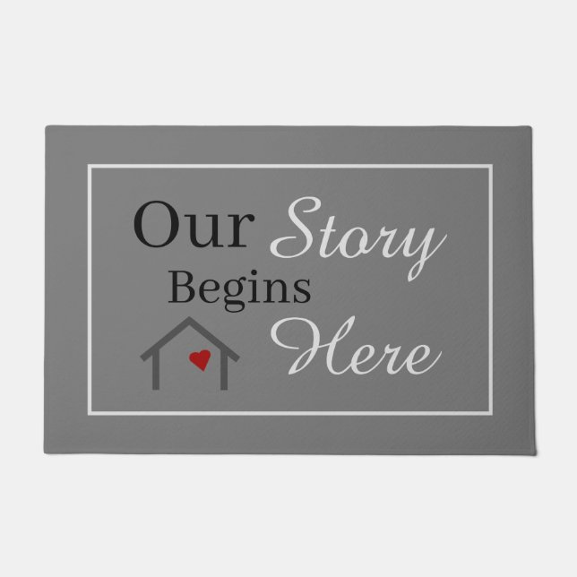 Our Story Begins Here Doormat (Front)