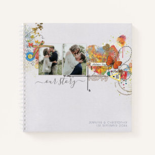 Our Story Photos Butterfly Floral Keepsake Journal