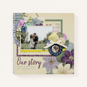Our Story Rustic Floral Scrapbook Photo Keepsake Notebook